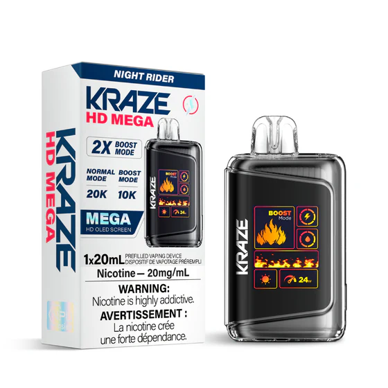KRAZE HD MEGA VAPE 20K PUFFS - NIGHT RIDER